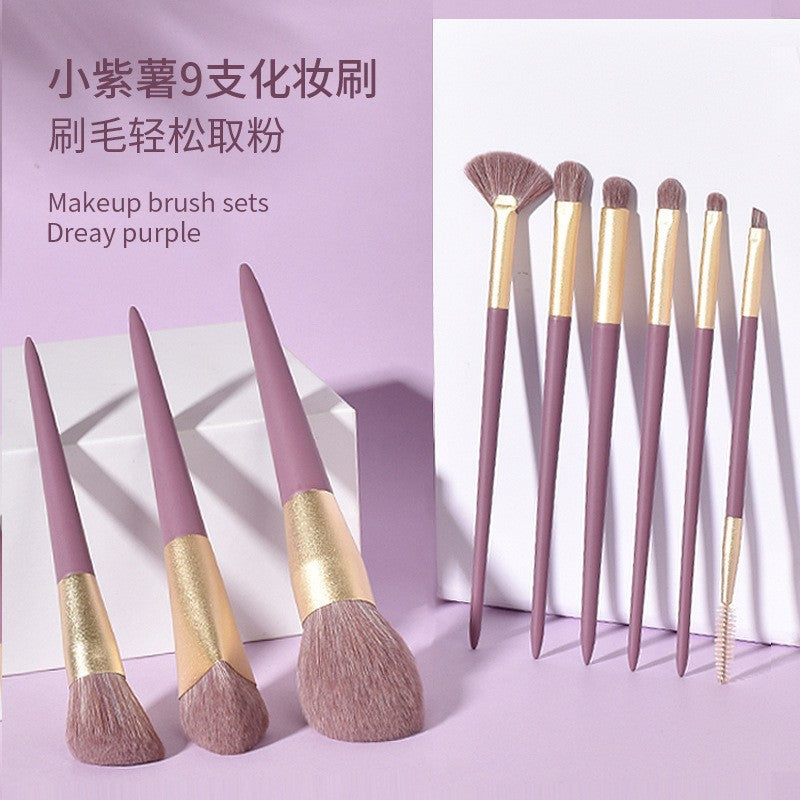 Cangzhou Little Purple Potato Makeup Brush Set Loose Powder Brush Eyeshadow Brush Foundation Brush Portable Beauty Brush Makeup Tools