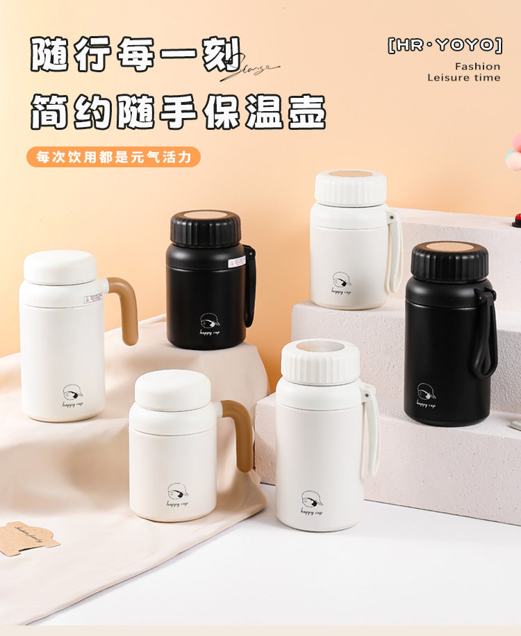 Cross-border Stainless Steel Large Capacity Outdoor Sports Water Cup 316 Tea Water Separation Thermos Cup High Color Value Student Water Cup