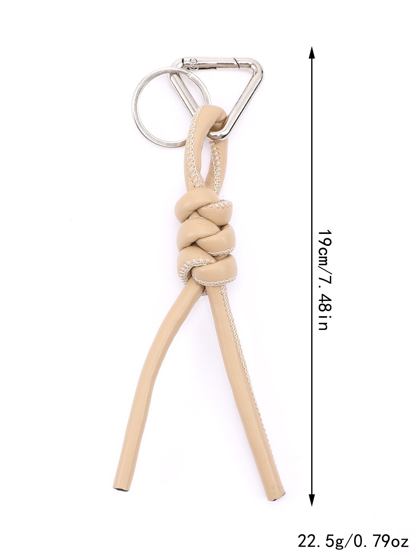 New triangle key chain PU hand-woven diamond key ring bag pendant key chain