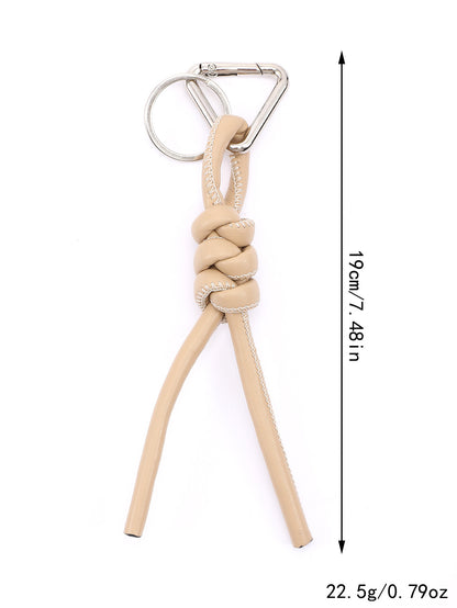 New triangle key chain PU hand-woven diamond key ring bag pendant key chain