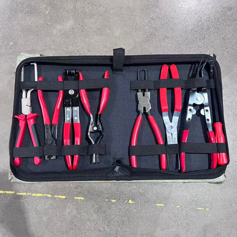 Red and black elbow 60 degree power-off pliers bolt pliers multi-purpose pliers car oil pipe separation harness pliers cross-border pliers