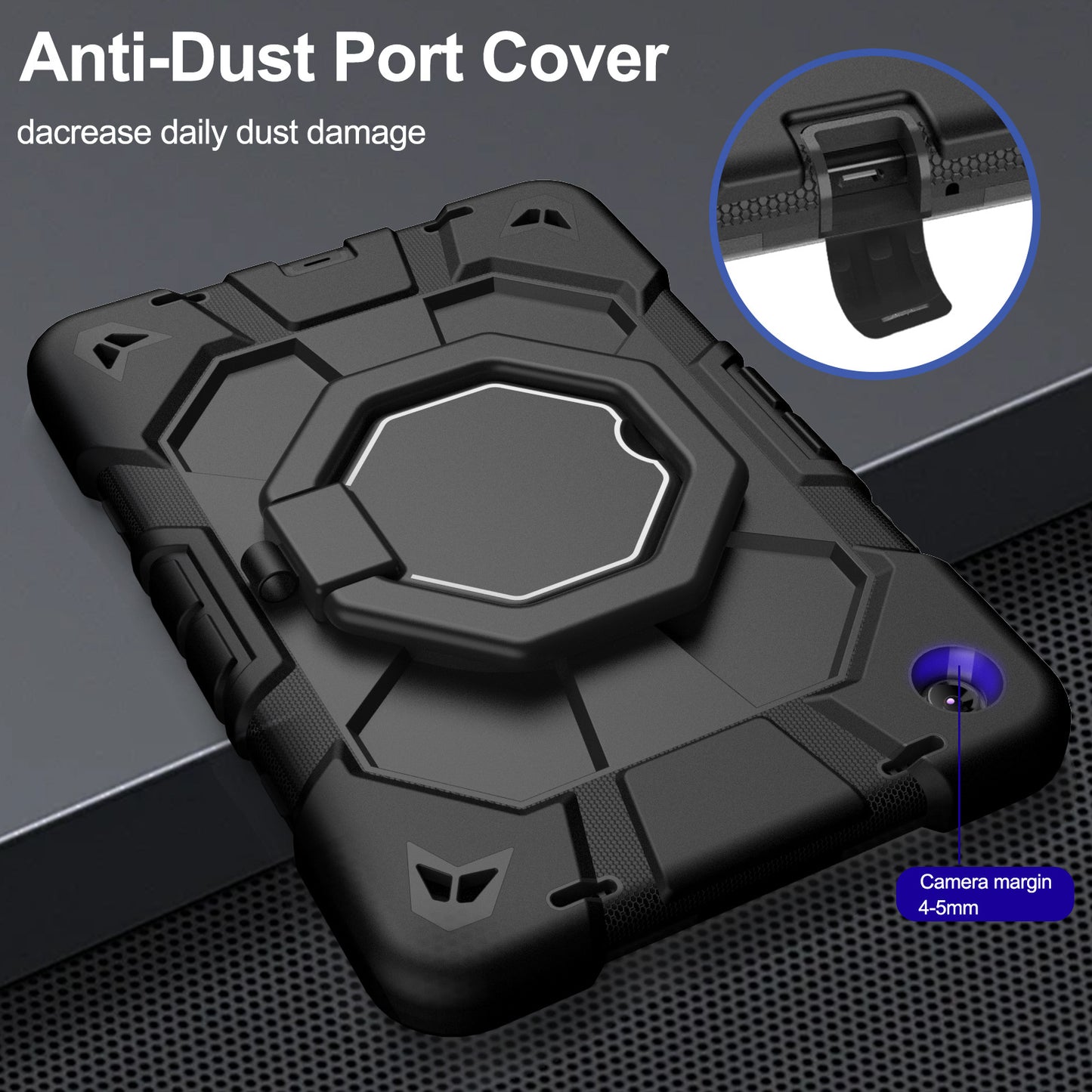 Suitable for Samsung Tab A9+ Tablet Protective Cover Satchel A9Plus Silicone Rotating Stand Kidsren's Anti-Fall Shell