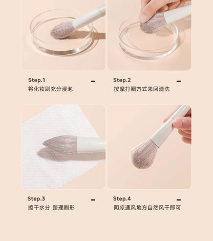Large Set of 12 Cloud Porcelain Makeup Brushes: Eyeshadow Brush, Blade Brush, Loose Powder Brush, Contour Brush, Nose Shadow Brush, Complete Beginner Set