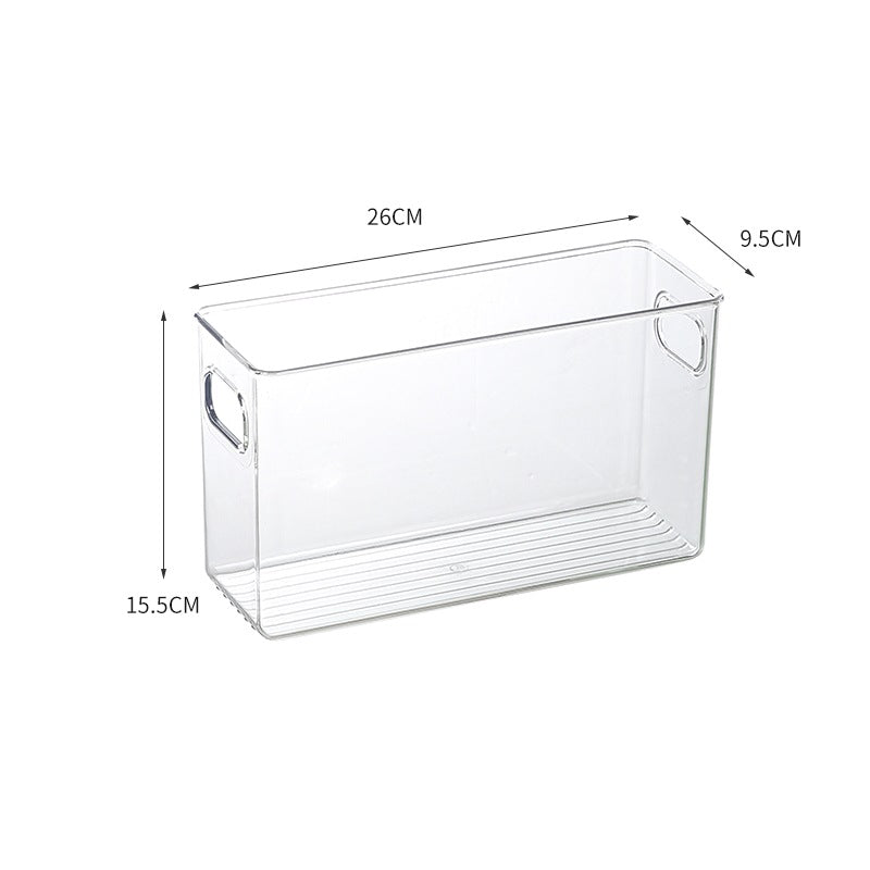 Multi-size Transparent Refrigerator Storage Box Snacks and Sundries Storage Box Cosmetic Finishing Multifunctional Transparent Superposable