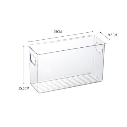 Multi-size Transparent Refrigerator Storage Box Snacks and Sundries Storage Box Cosmetic Finishing Multifunctional Transparent Superposable