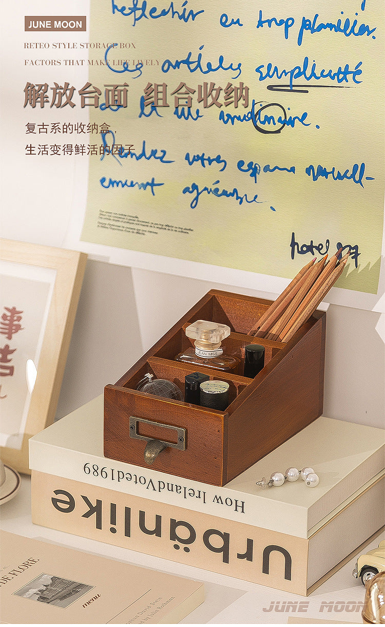 Bedside Remote Control Phone Holder Desktop Organizer Lipstick Perfume Storage Box Makeup Brush Holder Pen Holder Desk Pencil Box