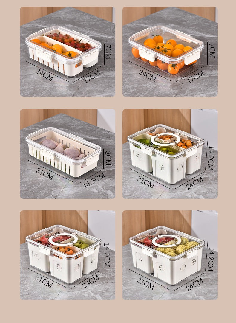 Fresh-Keeping Box Plastic Storage Thickeneded Refrigerator Dust-Proof Finishing Household Artifact Special Kitchen New Plastic Box