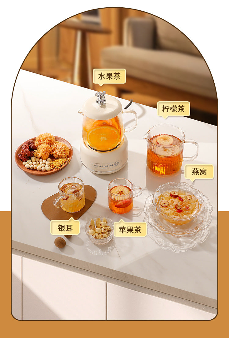 Health pot household multi-functional full glass tea cooker kettle small office flower teapot insulation electric Cup