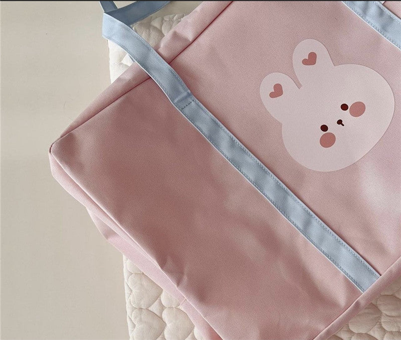 Ins Animal Head Kindergarten Bedding Storage Bag Organizer Bag Large Capacity Packing Bag Portable Travel Storage