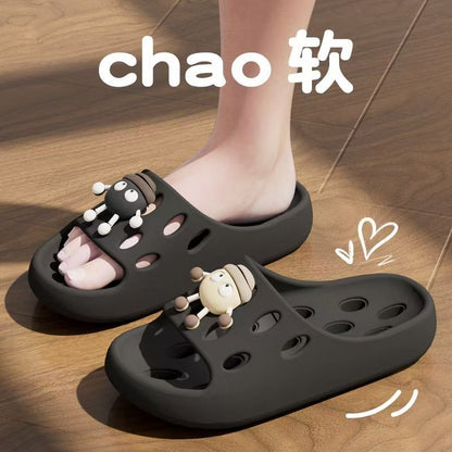 Bathroom Slippers Women's Bath Non-slip Summer 2025 New Leaky Hollow Quick-drying Indoor plus size Slippers for Men