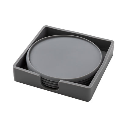 Wholesale Round 10cm Silicone Coaster Set with Cup Holder for Storing Food-Grade Tea Cups