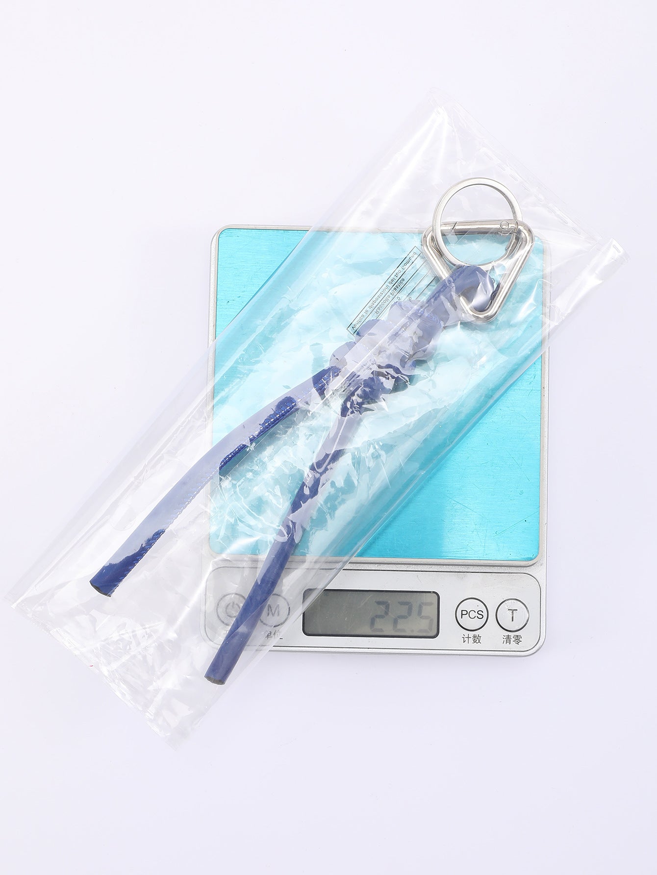 New triangle key chain PU hand-woven diamond key ring bag pendant key chain