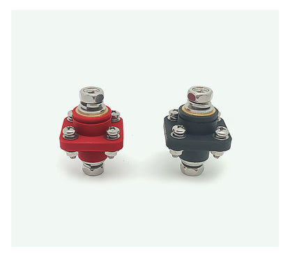 Brass Square Battery Connector Through-Wall Energy Storage Terminal M8 High Current Terminal Block 200A
