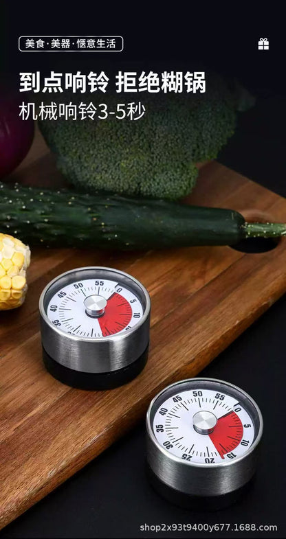 Visual Timer Kitchen Mechanical Timing Learning Children's Kitchen Reminder Magnetic Cooking Stopwatch Alarm Clock