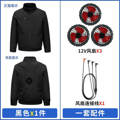 Cross-border New Smart Air-conditioning Clothing Jacket Clothes with Fan Outdoor Work Uniform Labor Protection Duty Fan Clothing