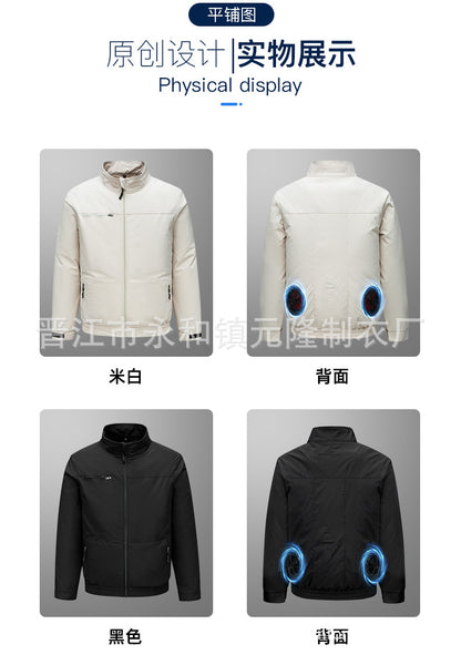 Cross-Border Summer Cooling Air-Conditioning Clothing with Fan Refrigeration Workwear Outdoor Heatstroke Prevention Fan Clothing Men's Labor Protection Clothing Work Clothes