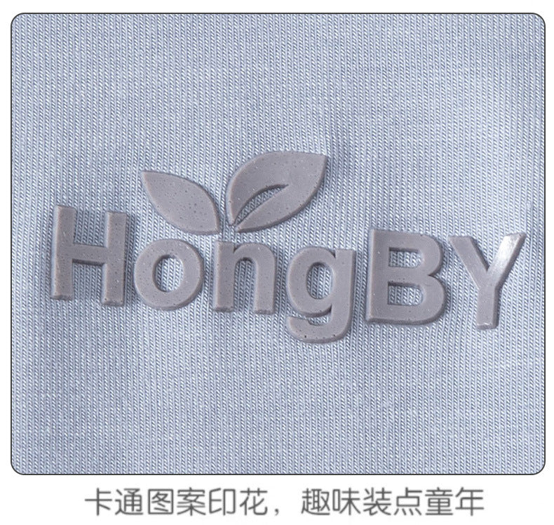 Summer Boys' Short-sleeved Shorts Modal Children's Pajamas Girls' Parent-child Home Clothes suit Children's Air-conditioning Clothes