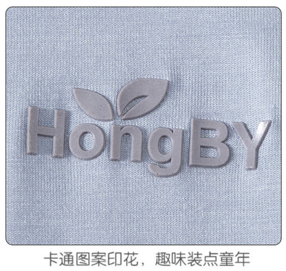 Summer Boys' Short-sleeved Shorts Modal Children's Pajamas Girls' Parent-child Home Clothes suit Children's Air-conditioning Clothes