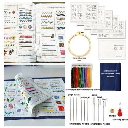 Cross-Border Popular Original Stitchbook Needlework Handmade Embroidery Needlework DIY Embroidery Book Embroidery Material Kit