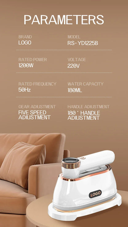 2025 New Ai Smart LED Digital Display Handheld Steam Iron Home Travel Portable Steam Iron 1200W High Power Handheld Hanging Iron