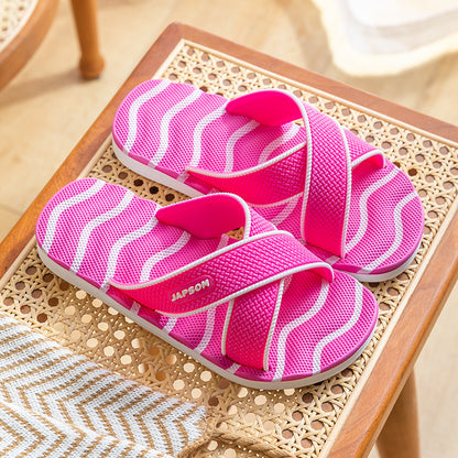 Home Eva Slippers for Women, Non-Slip Bathroom Bathing Slippers for Men, Summer Outdoor Wear, Beach Trendy Slippers, Factory Direct Sales
