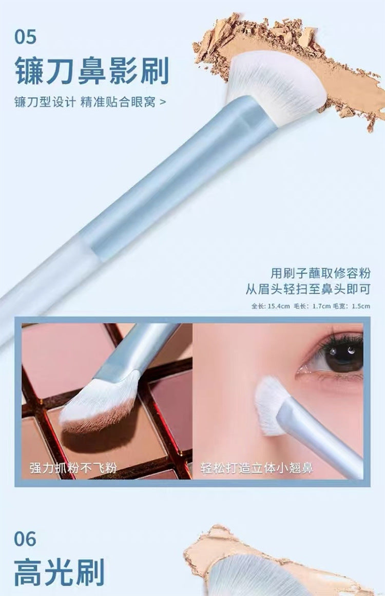 Clear sky 10 makeup brush suit powder eye shadow foundation brush nose shadow lip brush vignetting brush makeup tools wholesale