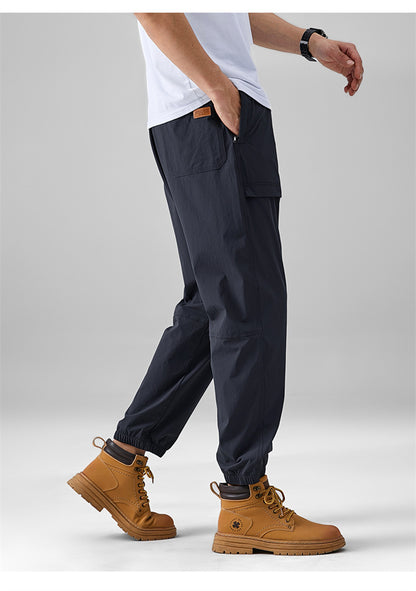 2024 Summer Thin Pants Soft Shell Waterproof Windproof Men's American Style Functional Outdoor Mountaineering Casual Crock Pants