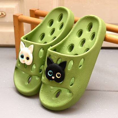 Bathroom Bath Slippers Women's Non-slip Quick-dry Home Four Seasons Hollow Leakage Shower Toilet Special Sandals for Men