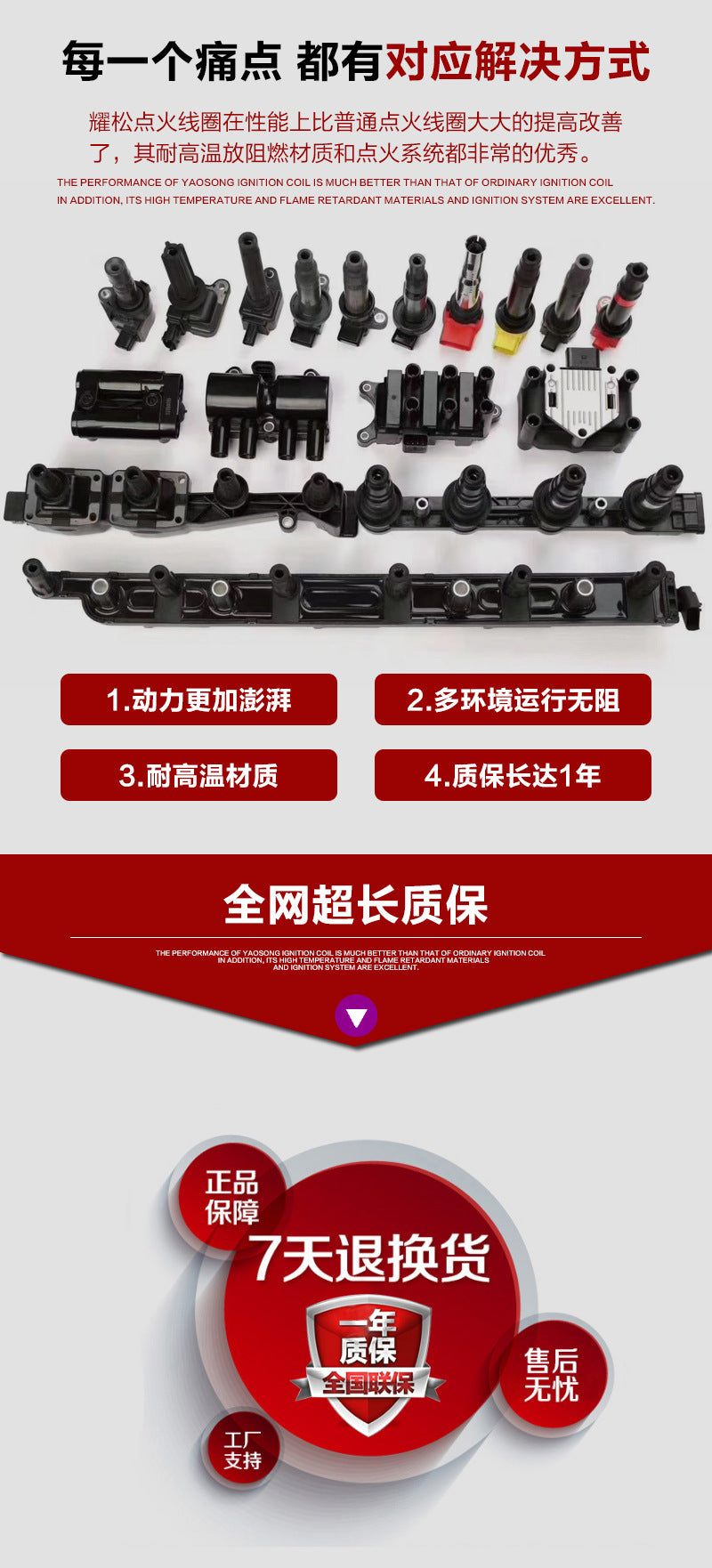 Applicable to Audi A1A2 A3 A4 Shanghai Volkswagen POLO car ignition coil high voltage package 1.2/1.6/1.8