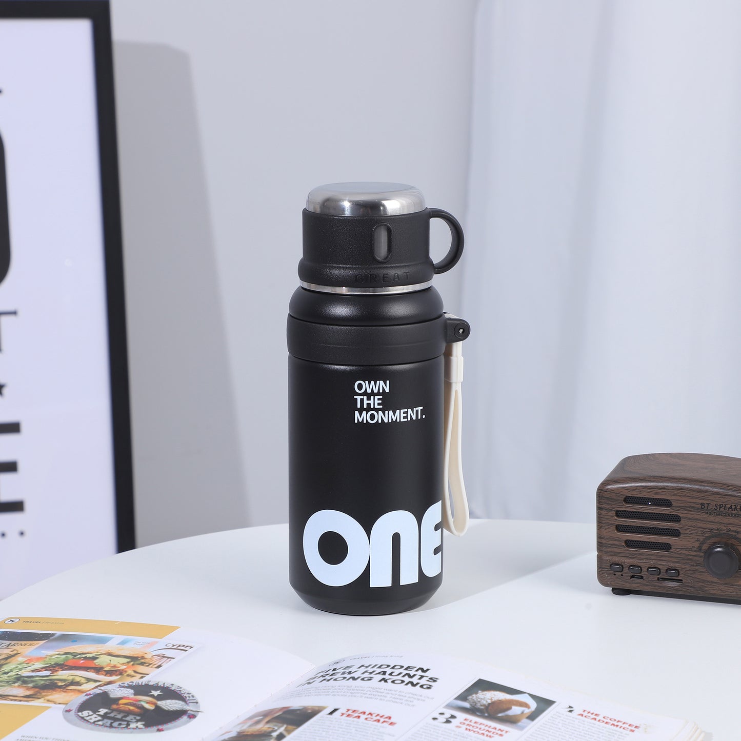 New Large-Capacity Straw Insulated Cup, Outdoor Portable Vacuum Double-Drink Cup, Household Double-Layer 316 Stainless Steel Water Cup