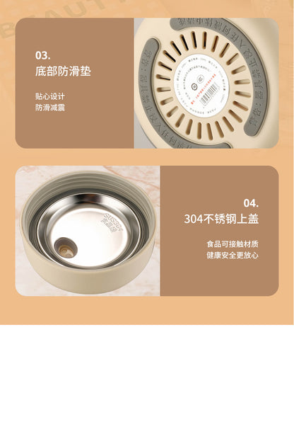 Shake the sound net red electric cooker portable soup porridge artifact 1.2L stainless steel electric cooker multifunctional reservation lifting