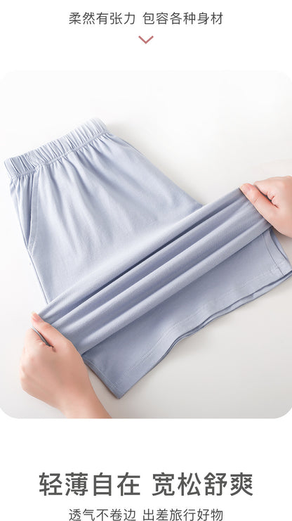 Women's Pajama Pants Summer Three-Quarter Pants Pure Cotton Thin Large Size Home Pants Large Pants Home Pants Loose Factory Wholesale