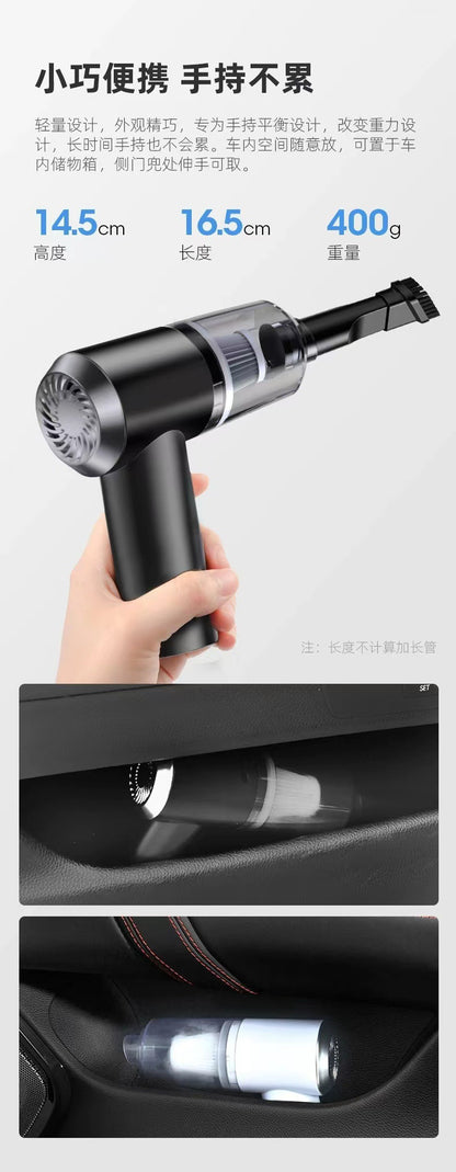 Car Vacuum Cleaner with Super Strong Suction, High Power, Wireless Charging, Smart, Portable, Desktop, Handheld, Small, Powerful Vacuum Cleaner