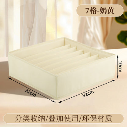 Underwear Compartmentalized Storage Box Four-Piece Set, Sock Storage Box, Fabric Home Storage, Bra Organizer, Multi-Compartment Classification Storage Box