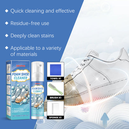 Jakehoe Shoe Stain Removal Cleaning Set White Shoe Sneakers Stain Removal Yellow Edge Portable Cleaning Agent
