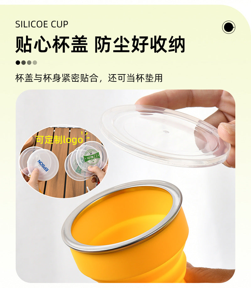 Cross-Border Silicone Foldable Water Cup, Portable Mouthwash Cup for Outdoor Travel, Lightweight and Convenient Cup, Watercup Portable