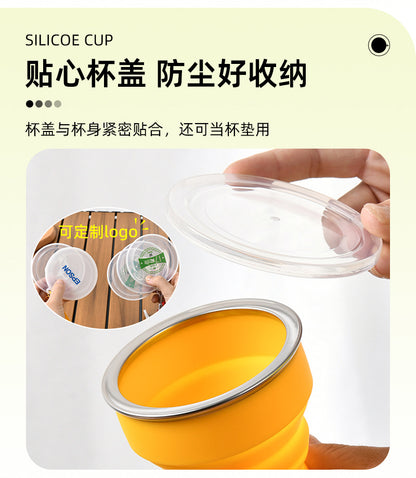 Cross-Border Silicone Foldable Water Cup, Portable Mouthwash Cup for Outdoor Travel, Lightweight and Convenient Cup, Watercup Portable