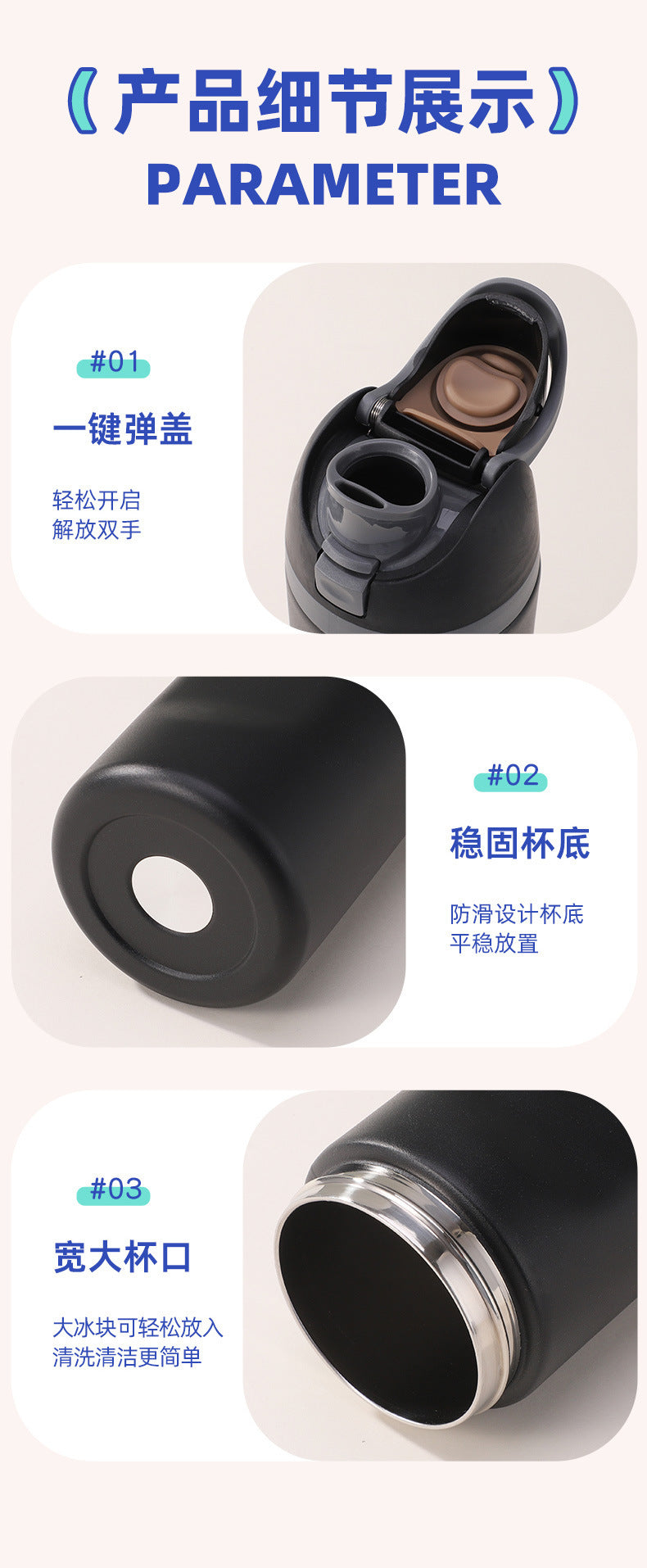 Amazon Fruit Cup 304 Stainless Steel Insulated Cup High-Looking Creative Straw Cup Outdoor Portable Water Cup