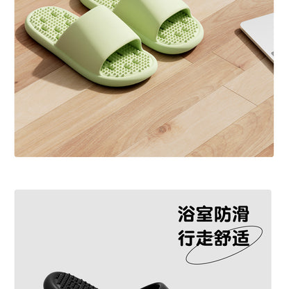New Summer Home Bathroom Hollow Anti-Slip Men's Slippers That Feel Like Stepping on Shit, Convenient and Breathable Soft-Soled Women's Slippers for Outdoor Wear