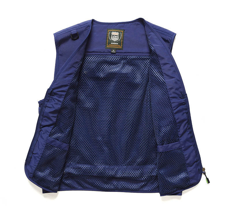 Four Seasons Photography Tooling Multi-Pocket Quick-Dry Vest Safety Waistcoat Logo Printing Men's and Women's Wear