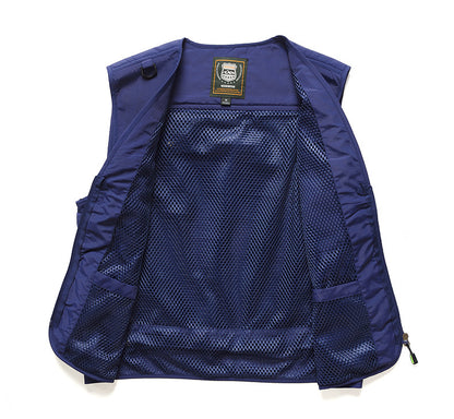 Four Seasons Photography Tooling Multi-Pocket Quick-Dry Vest Safety Waistcoat Logo Printing Men's and Women's Wear
