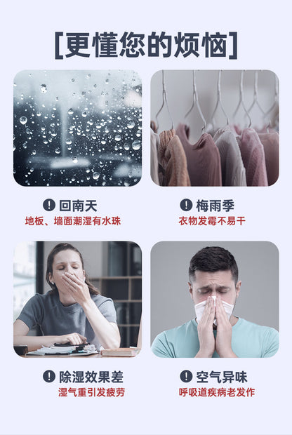 Factory Direct Dehumidifier for Home Bedroom, Small Silent Dehumidifier for Humid Weather, Air Purification, Dehumidification, and Moisture Absorption