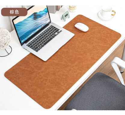 Skin-feeling Crazy Horse Leather Table Mat Leather Pattern Mouse Pad Custom Oversized Office Computer Mat Leather Learning Desk Mat