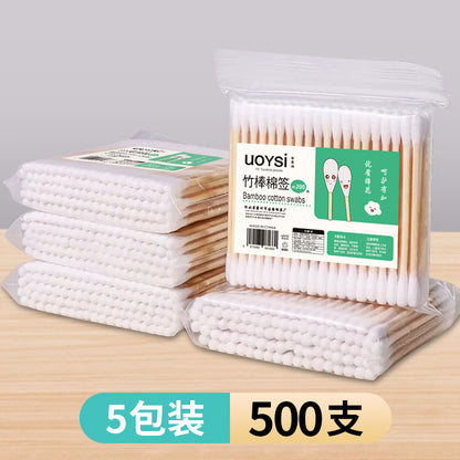 Double-Ended Bagged Cotton Swabs for Ear Picking, Ear Picking Cotton Swabs for Makeup Removal, Makeup and Beauty Cleaning, Free Shipping