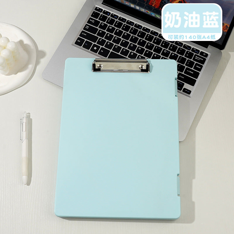 Plastic board folder file box copy writing board storage box A4 data box PP transparent office supplies finishing box