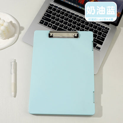 Plastic board folder file box copy writing board storage box A4 data box PP transparent office supplies finishing box