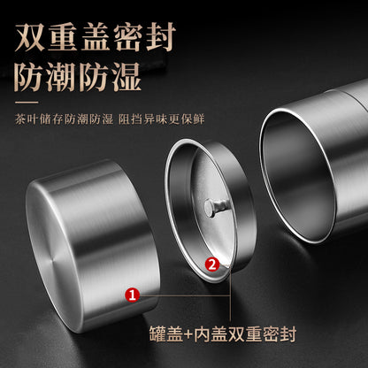 New Product Manufacturers 304 Stainless Steel Tea Cans Small Cans Empty Cans Household Tea Storage Cans Travel Portable Sealed Cans