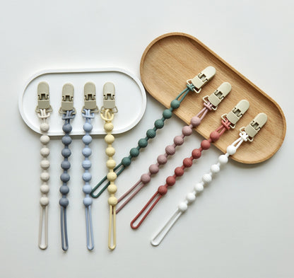 Ins Nordic Style New Plastic Clip Silicone Chain Baby Toy Grinding Stick Tooth Gum Silicone Chain Nipple Anti-losing Rope