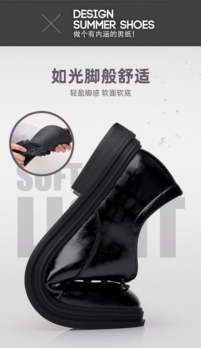 [Real soft leather] men's lace-up business formal wear high-end soft soft leather men's shoes high non-slip wear-resistant casual leather shoes