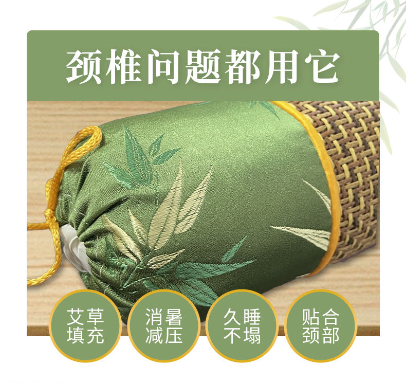 Mugwort Cervical Spine Pillow Mat Cylindrical Pillow Pure Mugwort Household Cervical Spine Cylindrical Candy Mugwort Pillow Manufacturer Wholesale